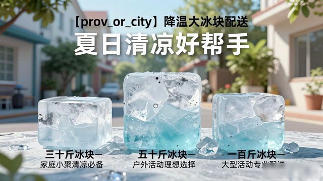 张家港降温大冰块配送_海鲜排档降温解决方案_高温天气大冰块配送